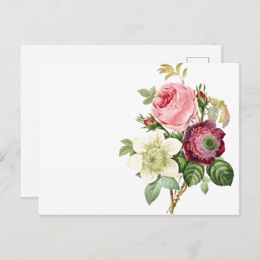  bloemen briefkaart (Voorkant / Achterkant)