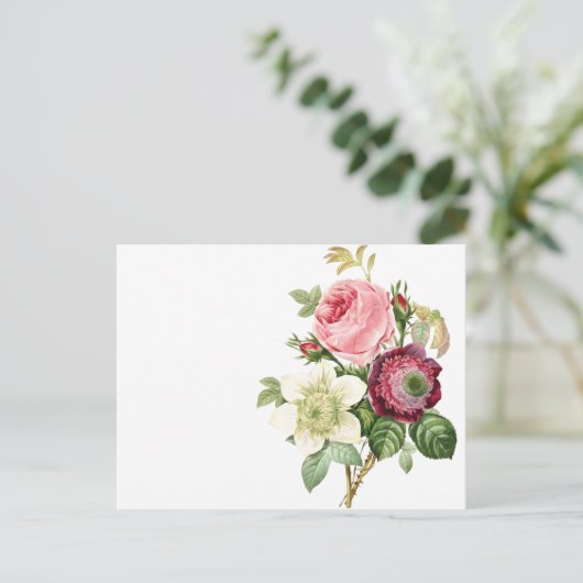  bloemen briefkaart (Staand voorkant)