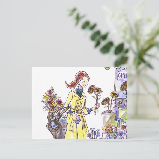 Bloemen Briefkaart (Staand voorkant)