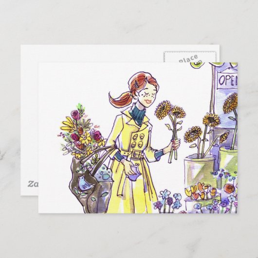 Bloemen Briefkaart (Voorkant / Achterkant)