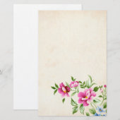Bloemen Briefpapier (Voorkant / Achterkant)