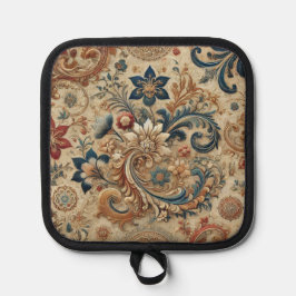   Bloemen Brokaat Patroon 2 Pannenlap