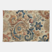 Bloemen Brokaat Patroon 2 Theedoek (Horizontaal)