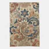 Bloemen Brokaat Patroon 2 Theedoek (Verticaal)