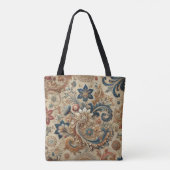 Bloemen Brokaat Patroon 2 Tote Bag (Achterkant)