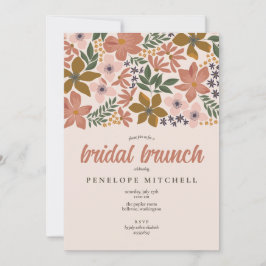 Bloemen Bruids Brunch Douche Kaart