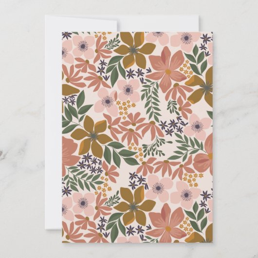 Bloemen Bruids Brunch Douche Kaart (Achterkant)