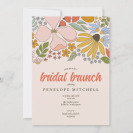 Bloemen Bruids Brunch Douche Kaart