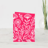 Bloemen Bruids douche Uitnodiging (Achterkant)