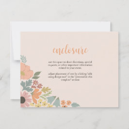 Bloemen Bruids Douche Uitnodiging Insert