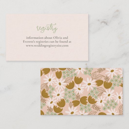  Bloemen Bruids Douche Uitnodiging Insert (Voorkant / Achterkant)