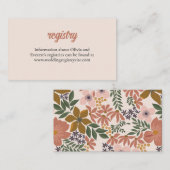 Bloemen Bruids Douche Uitnodiging Insert (Voorkant / Achterkant)