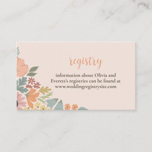 Bloemen Bruids Douche Uitnodiging Insert (Voorkant)