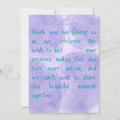 Bloemen Bruids Douche Uitnodiging - Lily en Pansy (Achterkant)