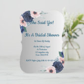 Bloemen bruids douche uitnodiging, modern, boho. kaart (Staand voorkant)