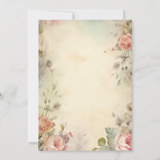  Bloemen Bruids Tea Party Douche Kaart (Achterkant)