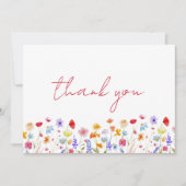 Bloemen Bruidsfeestuin Bedanken Bedankkaart (Voorkant)