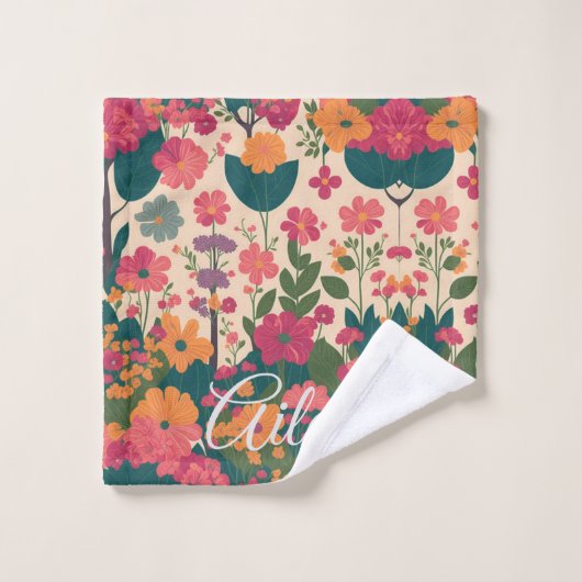 Bloemen bruidsmeisje functionele geschenk handdoek (Wasdoekje)