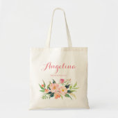 Bloemen Bruidsmeisje Persoonlijk Tote Bag (Voorkant)