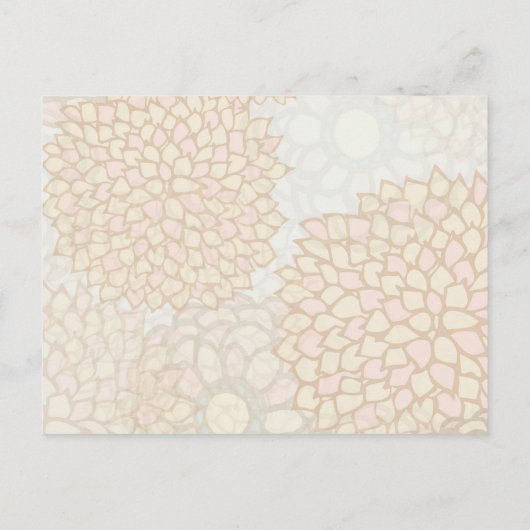 Bloemen bruidsmeisje uitnodiging briefkaart (Achterkant)