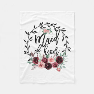 Bloemen bruidsmeisje van eer bruiloft vrijgezellen fleece deken