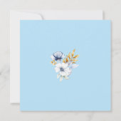 Bloemen Bruidsschoen Iets Blauw Vrijgezellenfeest Kaart (Achterkant)