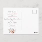 Bloemen bruidstaart briefkaart (Achterkant)