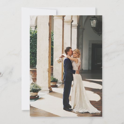 Bloemen bruidstaart kaart (Achterkant)