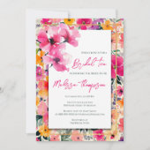 Bloemen bruidsthee, Vrijgezellenfeest Kaart (Voorkant)