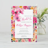 Bloemen bruidsthee, Vrijgezellenfeest Kaart (Staand voorkant)