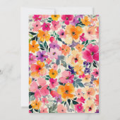 Bloemen bruidsthee, Vrijgezellenfeest Kaart (Achterkant)