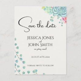 Bloemen bruiloft aankondiging botanische waterverf