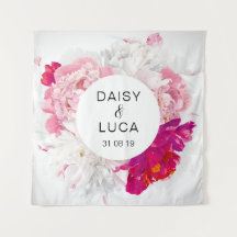 Bloemen Bruiloft Achterdoek Tapijt Foto Booth