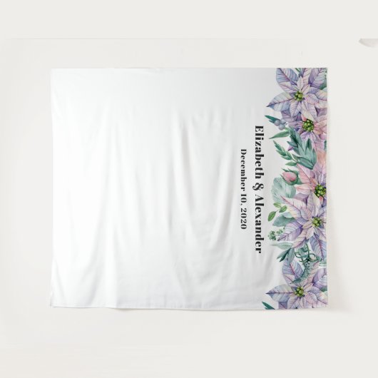 Bloemen bruiloft achtergrond. Tuinbloemen achtergr Wandkleed (Voorkant (horizontaal))