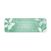 Bloemen bruiloft adres exotische bloemen munt groe etiket (Voorkant)