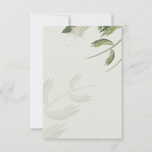 Bloemen bruiloft belangrijkste uitnodiging (Achterkant)