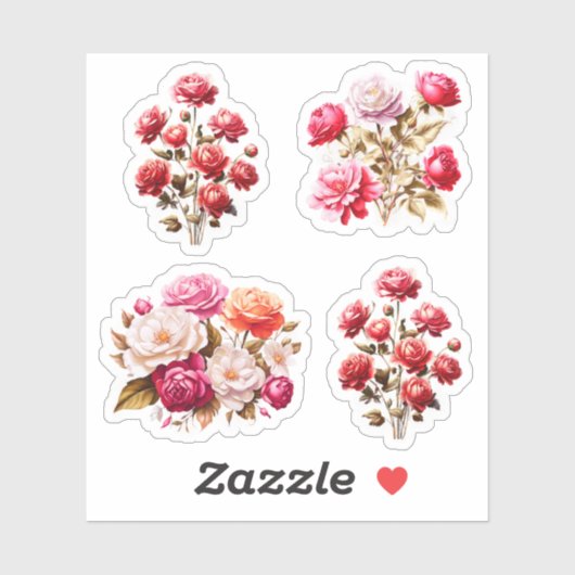 Bloemen Bruiloft Bloemen Vinyl Stickers (Vel)