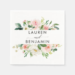 Bloemen bruiloft, Boho, rustiek, moderne bruiloft Servet