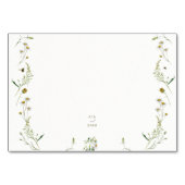 Bloemen Bruiloft Dankkaart – Bewerkbare Namen Kaart (Achterkant)