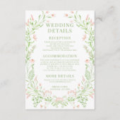 Bloemen bruiloft details Kaart (Voorkant)