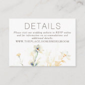 Bloemen bruiloft details kleine behuizing Kaart (Voorkant)