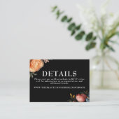 Bloemen bruiloft details kleine behuizing Kaart (Staand voorkant)