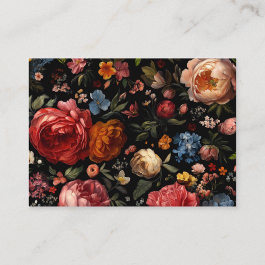 Bloemen bruiloft details kleine behuizing Kaart (Achterkant)