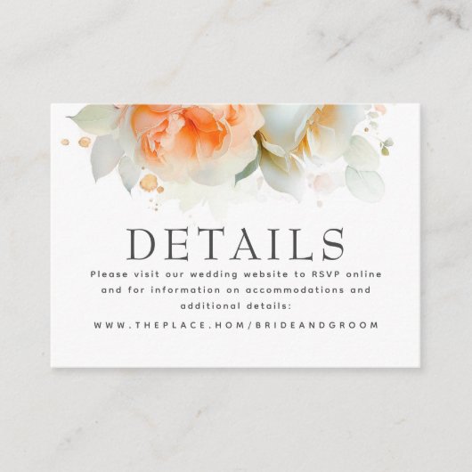 Bloemen bruiloft details kleine behuizing Kaart (Voorkant)