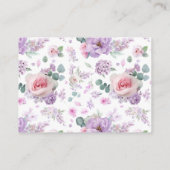 Bloemen bruiloft details kleine behuizing Kaart (Achterkant)