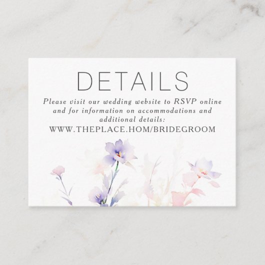 Bloemen bruiloft details kleine behuizing Kaart (Voorkant)