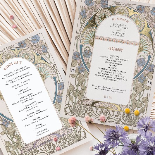  Bloemen Bruiloft Dusty Blue Programma