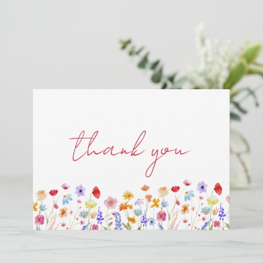 Bloemen Bruiloft Feest Bloementuin Bedankt (Staand voorkant)