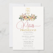 Bloemen Bruiloft Feest Prosecco Kaart (Voorkant)