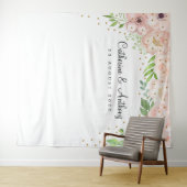 Bloemen Bruiloft Foto Booth Achtergrond Banner Wandkleed (In Situ (horizontaal))
